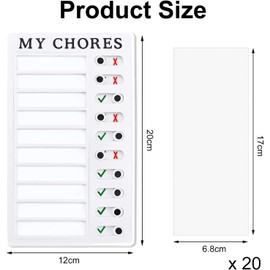 THJOPOKEEL 2 Tablas de tareas para adultos y niños, tabla de tareas portátil, tablero de mensajes desmontable, tablero de mensajes de 4.7 x 7.9 pulgadas, lista de verificación diaria