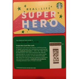 STARBUCKS CARD 2021 " SUPER HERO " BRAND NEW~ GREAT PRICE