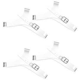 LIQWEI 2 Pairs Clear Heel Straps for High Heels, Detachable Replacement Ankle Straps, Adjustable Buck Shoe Strap Extender for Holding Loose High Heel