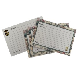 Botanical Garden Mushroom Recipe Card 4"x6" Large Recipe Card Floral Cute Recipe Card Kitchen Gifts (Pack of 40)