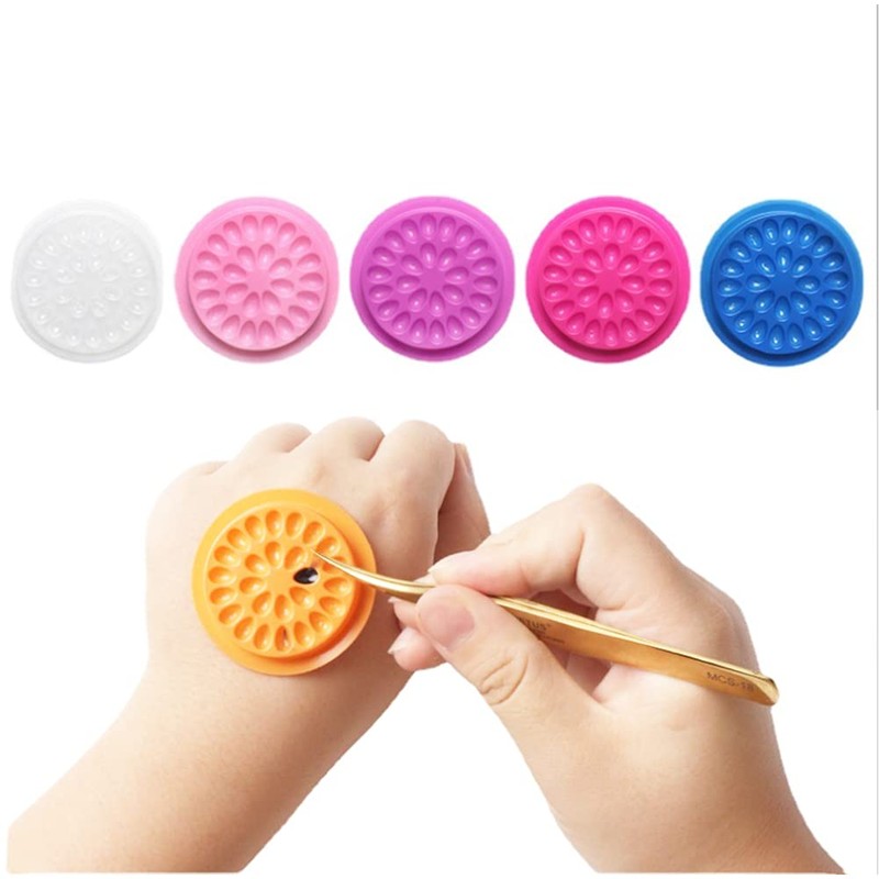 20 Pieces Eyelash Glue Holders Disposable Plastic Glue Palette Stand