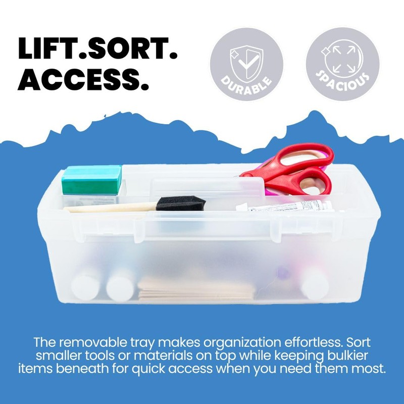 ArtBin 6937AG Essentials Lift-Out Tray Box, Portable Art & Craft