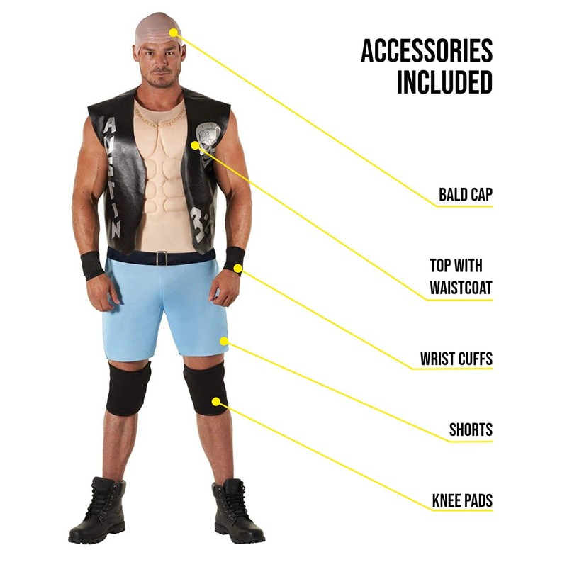 Morph Costumes Stone Cold Steve Austin Costume WWE Adult Stag