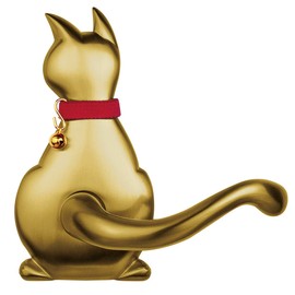 Nagasawa Animal Door Lever (CAT Model, Gold) for Lovers Meow
