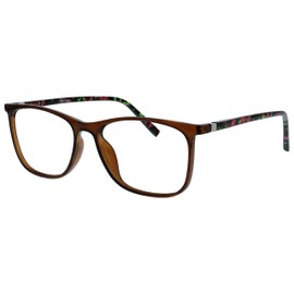 OPULIZE-Paquete de 2 anteojos de lectura grandes Arc, diseño marrón y azul, para hombre y mujer, RR6623 +3.00