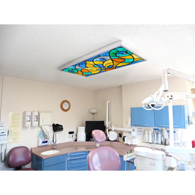 Fluorescent Light Cover for Classroom Ceiling Lights - Premium Backlit