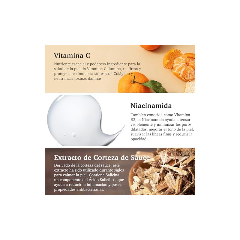 PURIFECT SUERO FACIAL ILUMINADOR VITAMINA C 90% NATURAL 30ML/1OZ