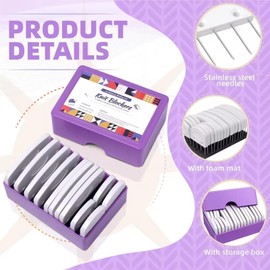 Comb Needles Knitting Blocker Set, 20 Pieces Comb Needles, Knitting Blocker Knitting Accessory Set, Tension Pins for Blocking Knitting and Crochet Projects