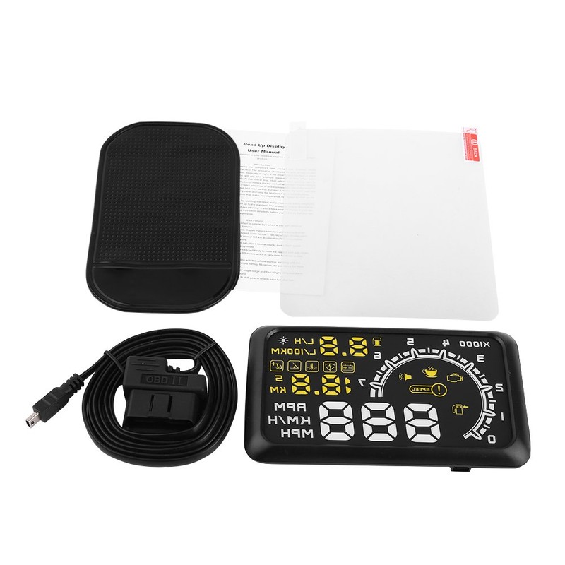 5.5'' HUD Head Display, Windshield Screen Projector Vehicle Speed, Hud