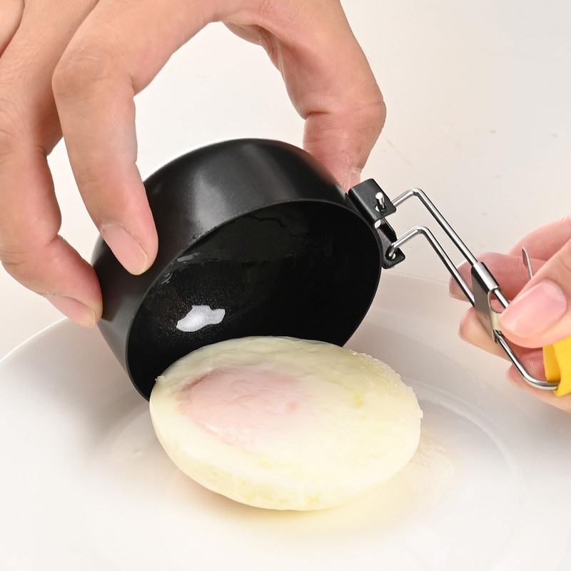 Wmzjnljy 2pcs Stainless Steel Egg Poacher Poached Egg Maker Non-Stick