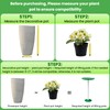 Somcthao Adjustable Height Planter Inserts for Large Pots, Tall Tapered