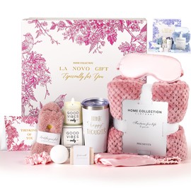 Birthday Gifts for Women Self Care Gifts Get Well Soon Gifts, Thinking of You Relaxing Spa Gifts Basket Care Package with Luxury Blanket, Unique Gifts Idea for Mom Her Best Friends Sister Wife