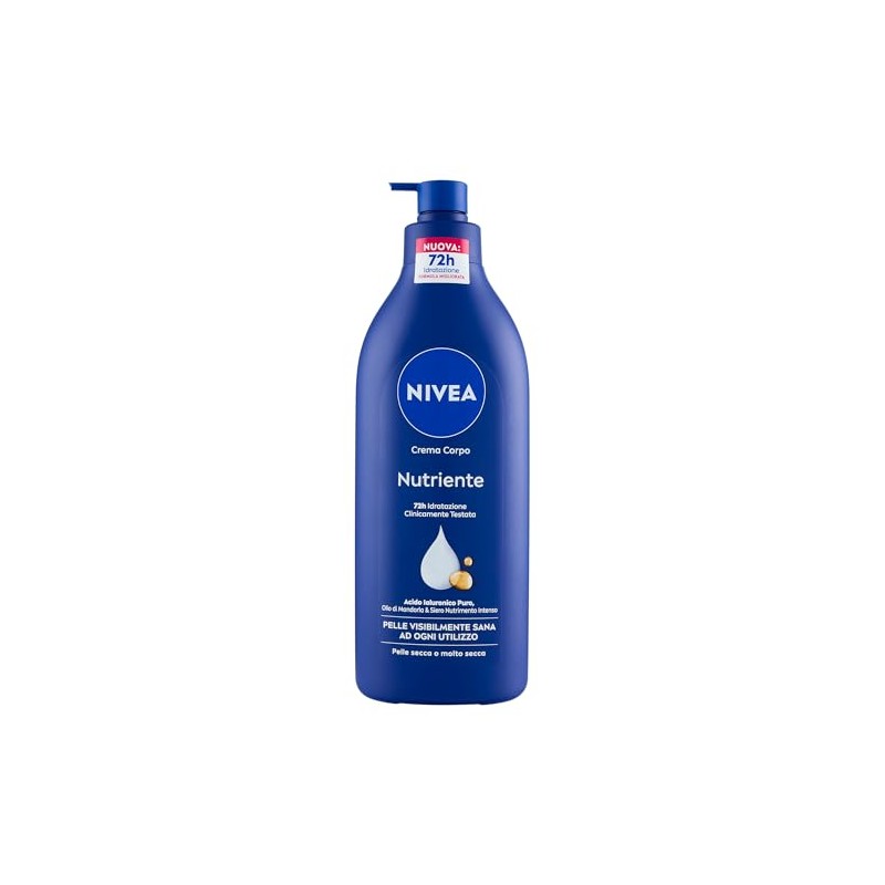 NIVEA Pflegende Körpercreme 500 ml, Feuchtigkeitscreme 72h angereichert mit reiner