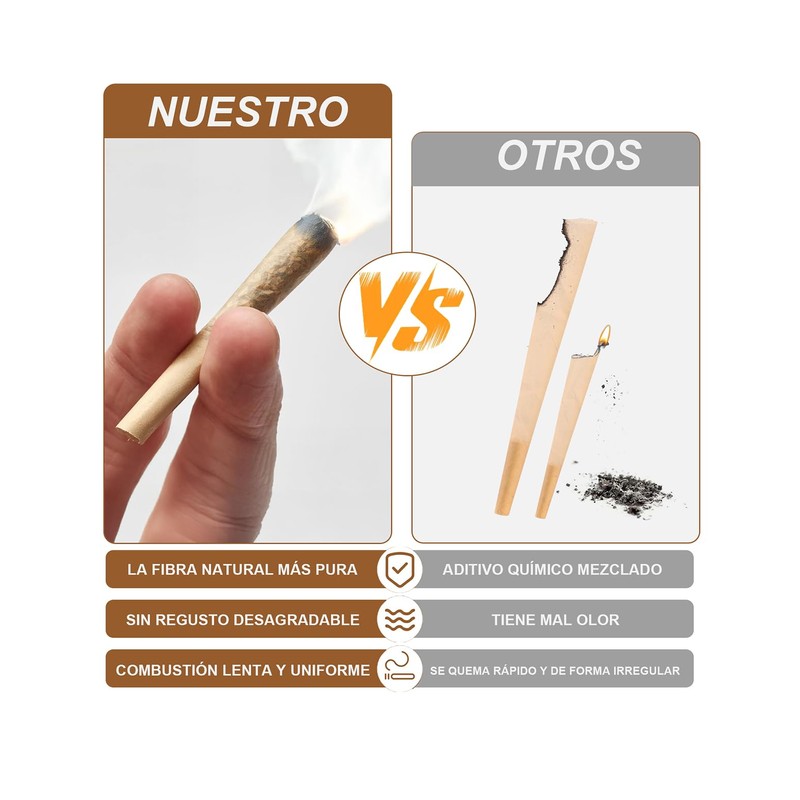 GLINTYU Conos Pre Rolados 200 Unidades, Brown | 108 mm