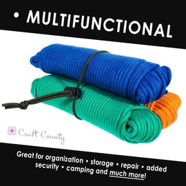 Craft County Single Hole Heavy Duty Plastic Cord Lock Clamp Toggle Stop Slider for Paracord, Drawstrings, Bungee Cord – Indoor/Outdoor Use (25 Pack, Pink)