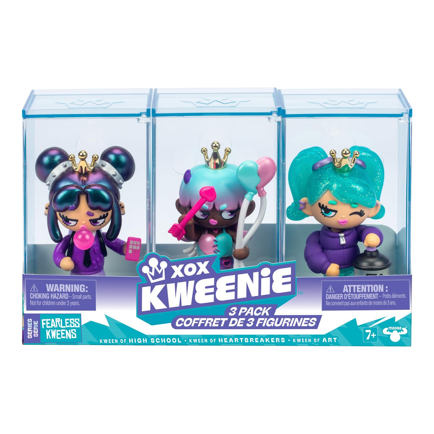 XOX KWEENIE Fearless Kweens Series Premium Figurine and Display Case, 4 ...