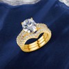 18K Yellow Gold Plated 7 * 9mm Oval Cubic Zirconia