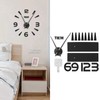 Frameless Wall Clock Sticker Mirror Surface Living Room Bedroom Office