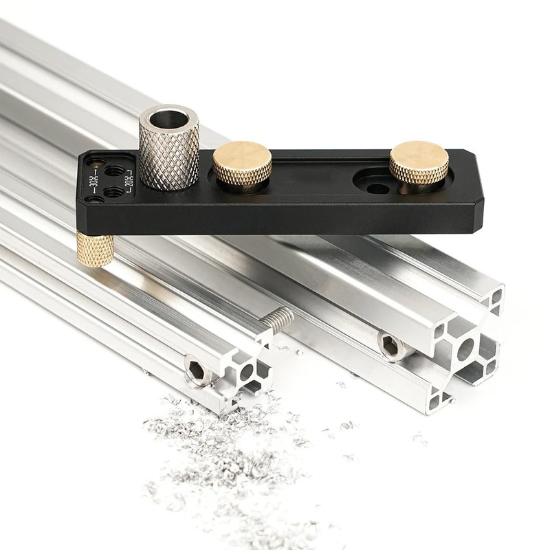 Huolimm Aluminum Profile Tapping Assistant Drill Guide Jig Drill Hole