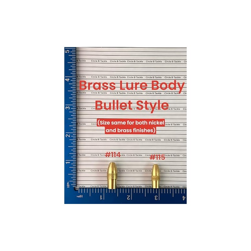 Bullet Brass Lure Bodies & Solid Smooth Beads & Hex