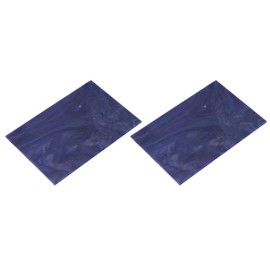 QUARKZMAN Pack of 2 Stained Glass Sheet Mosaic Tile 7.9 Inches x 5.9 Inches Deep Blue Stained Glass Sheets for Crafts DIY Art Project