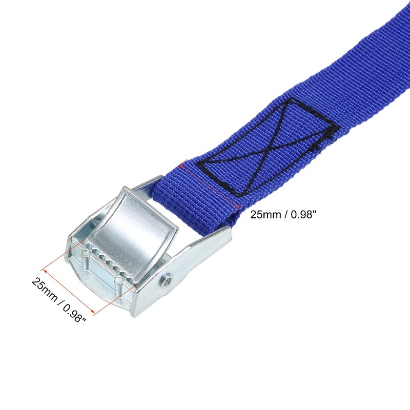 sourcing map Cam Buckle Lashing Strap 12 m x 25