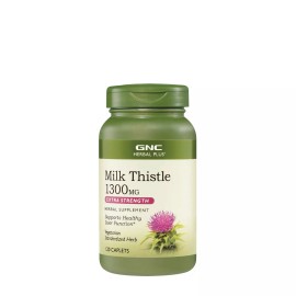 GNC Herbal plus Milk Thistle 1300mg Extra Strength 120 Caplets