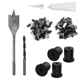 Starlink cable routing kit,starlink ethernet adapter,4pcs star link wall bushing grommets accessories for cable wall pass through with 1" spade drill bit 40pcs wall wire clips