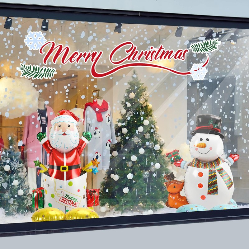 JANLOFO Christmas Balloons, 2 Pieces, Height 41.3 inches (105 cm),