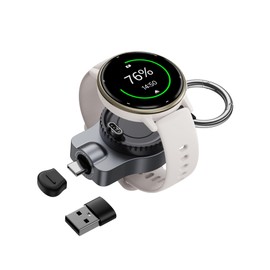 Garmin Charger, 2-in-1 USB-C & USB-A, Garmin Charger, Garmin Forerunner, Instinct, Approach, Venu, Fenix, Epix, Vivoactive, Enduro, D2, Quatix, Tactix, and More, Quick Charging, Lightweight, Portable