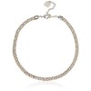 Anne Klein Silver-Tone Crystal Glass Tubular Pave Collar Necklace, 16"