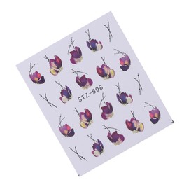 Beavorty 1 Sheet Nail Art Sticker Nail Art Decals Women Nail Stickers The Flowers Nail Decals