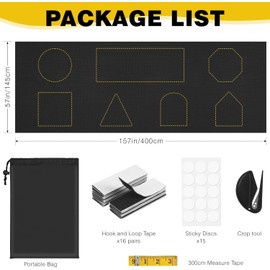 Lzerking 100% Black Out Window Cover 157" x 57" No Drill Window Blinds & Shades Portable Blackout Curtains for Bedroom, Nursery, Traveling