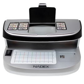 Nadex V27 Desktop UV Counterfeit Detector with Micro Print Magnifier - Verifies Bank Notes, Checks, Passports, Credit Cards - Ultraviolet/Magnetic/Infrared Sensor for Fake Detection