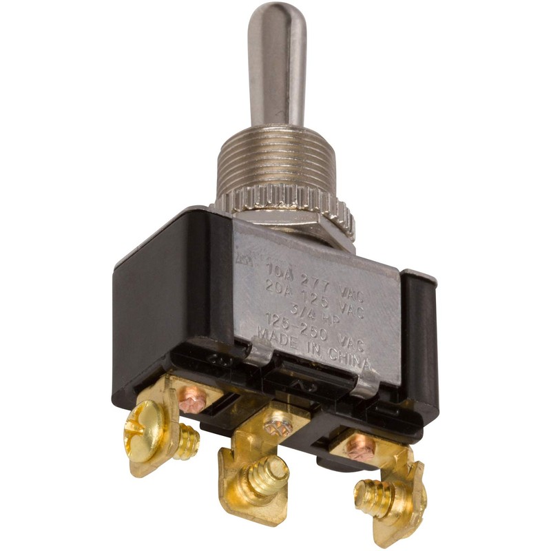 Morris 70280 Heavy Duty Momentary Contact Toggle Switch, SPDT, (On)-Off-(On),