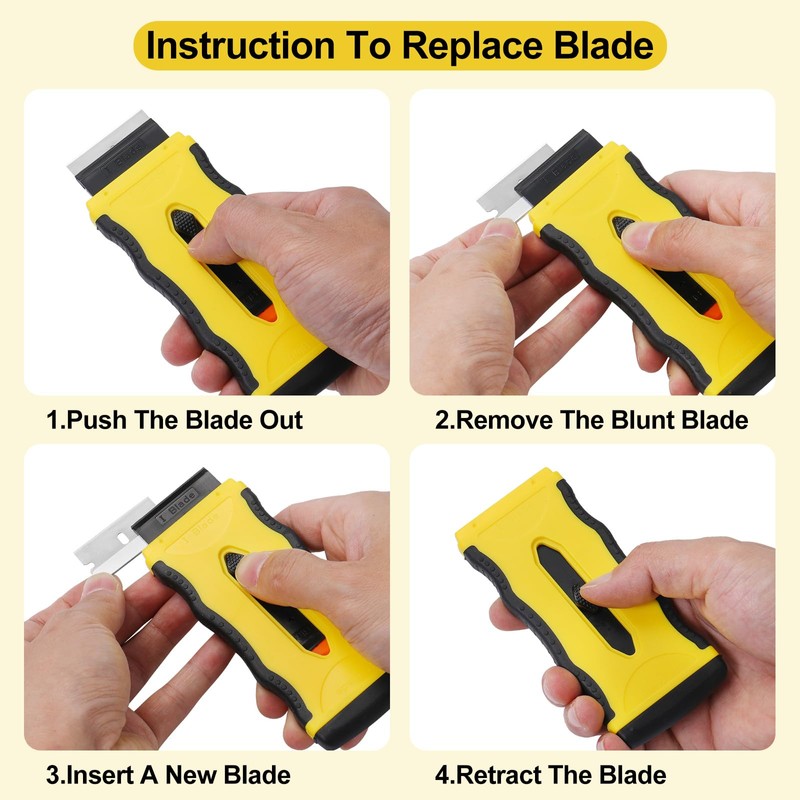 Kiemeu Oven Razor Blade Scraper Tool For Glass Stove Top