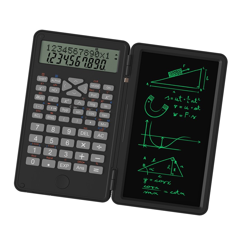 Scientific Calculator with Erasable Writing Board 240 Functions 2 Line