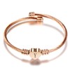 OutstandLong Initial Y Letter Rose Gold Cuff Bracelet for Women