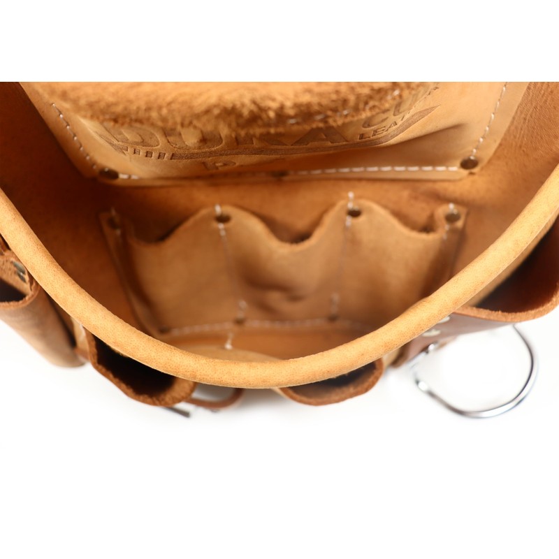 Duracuir Leather Tool Pouch P432, Heavy Duty Woodworking Tool Carry