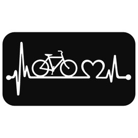Bicycle Bike Heartbeat Lifeline Decal Sticker for Car Window K1077