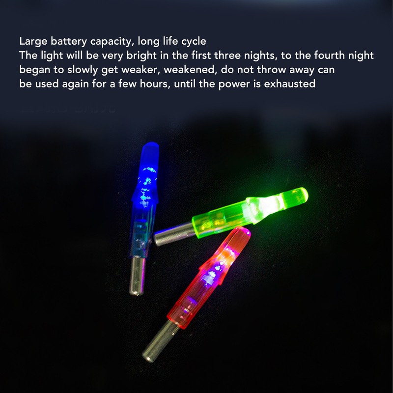 6Pcs Lighted Arrow Nocks High Visibility High Light Transmittance Waterproof