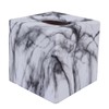 Tissue Box with Marble Printing Square Toilet Paper Holder for
