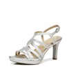 Naturalizer Womens Baylor Heeled Sandal Silver 9 M