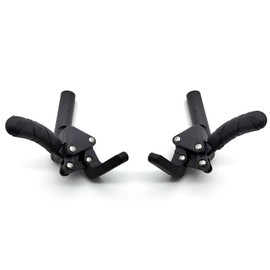 TiLite Compact Push to Lock Wheel Locks - Composite Pull to Lock Wheelchair Parts (1 Pair, Black)