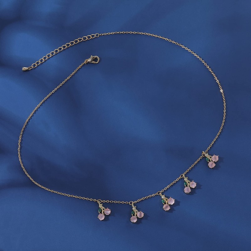 AoedeJ 14K Gold Plated Fruit Basket Choker for Women Girls