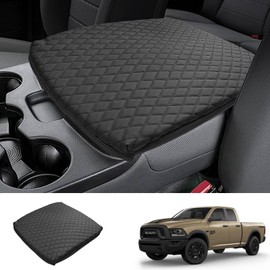 Sze Center Console Cover for Dodge Ram 1500/2500/3500 2019-2024 2025 2026 Car Armrest Cover, PU Leather Arm Rest Pad, Console Box Cover, Center Console Cushion, Middle Console Pad Waterproof