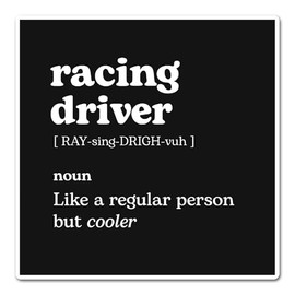 2 x 10cm Racing Driver Vinyl Stickers - Motorsport Sport Fan Dictionary Regular But Cooler Definition Funny Decal Scrapbook Sticker #82605
