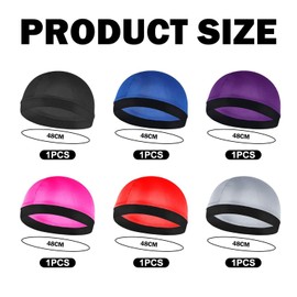 6 Pieces of Children's Hats, Simple Style Sports Hats, Breathable Sweat-Absorbent Hats, Running Hats, Soft Elastic Hats, Satin Hats