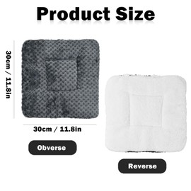 Ziyonix Pack of 2 Rabbit Bed Small Animal Bed Mat Small Animal Plush Bed Pet Mat Fluffy Puppy Blanket Warm Guinea Pig Blanket Mat for Rabbits Kittens Chinchilla Hamsters 30 x 30 cm