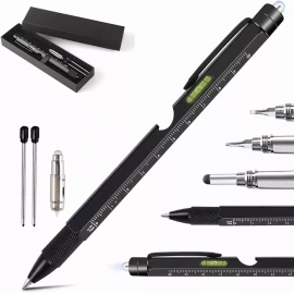 Baixi Pluma Ingeniero Bolígrafo Multiherramienta 9 En1 Para Regalo